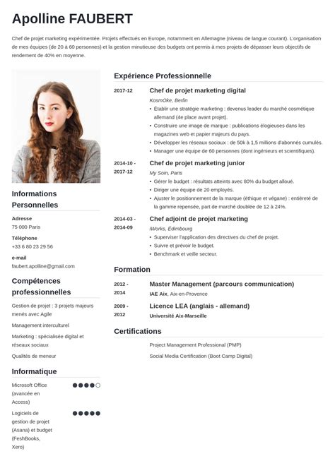 quoi ecrire dans un cv.